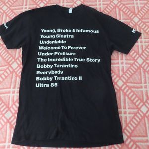 LOGIC 1990 Ratt Pack Bobby Tarantino 2 sided Black and White t shirt no size